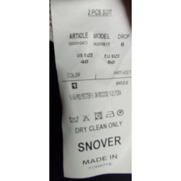 Snover Light Grey Check Blazer Men's Size 40 Modern Tailored Jacket - Picture 4 of 13